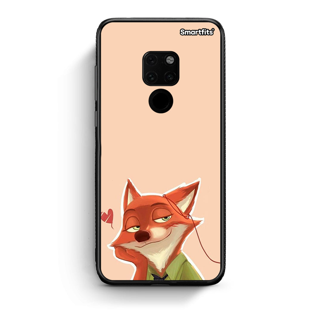 Huawei Mate 20 Nick Wilde And Judy Hopps Love 1 θήκη από τη Smartfits με σχέδιο στο πίσω μέρος και μαύρο περίβλημα | Smartphone case with colorful back and black bezels by Smartfits