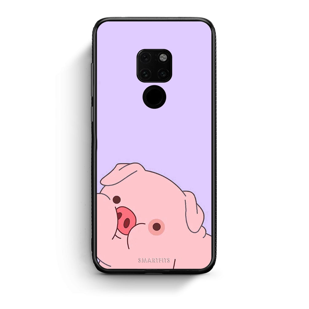 Huawei Mate 20 Pig Love 2 Θήκη Αγίου Βαλεντίνου από τη Smartfits με σχέδιο στο πίσω μέρος και μαύρο περίβλημα | Smartphone case with colorful back and black bezels by Smartfits