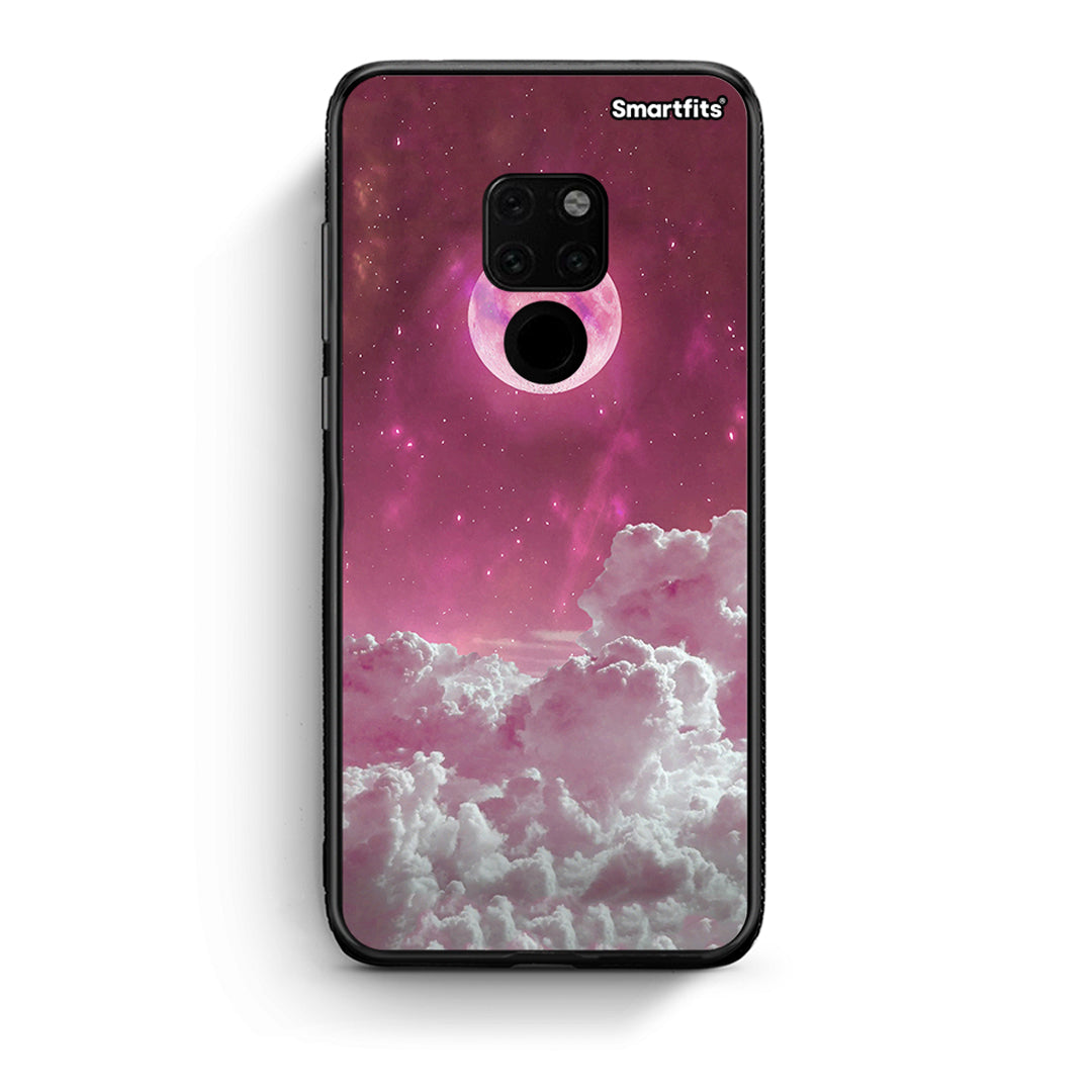 Huawei Mate 20 Pink Moon Θήκη από τη Smartfits με σχέδιο στο πίσω μέρος και μαύρο περίβλημα | Smartphone case with colorful back and black bezels by Smartfits
