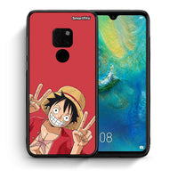 Thumbnail for Θήκη Huawei Mate 20 Pirate Luffy από τη Smartfits με σχέδιο στο πίσω μέρος και μαύρο περίβλημα | Huawei Mate 20 Pirate Luffy case with colorful back and black bezels