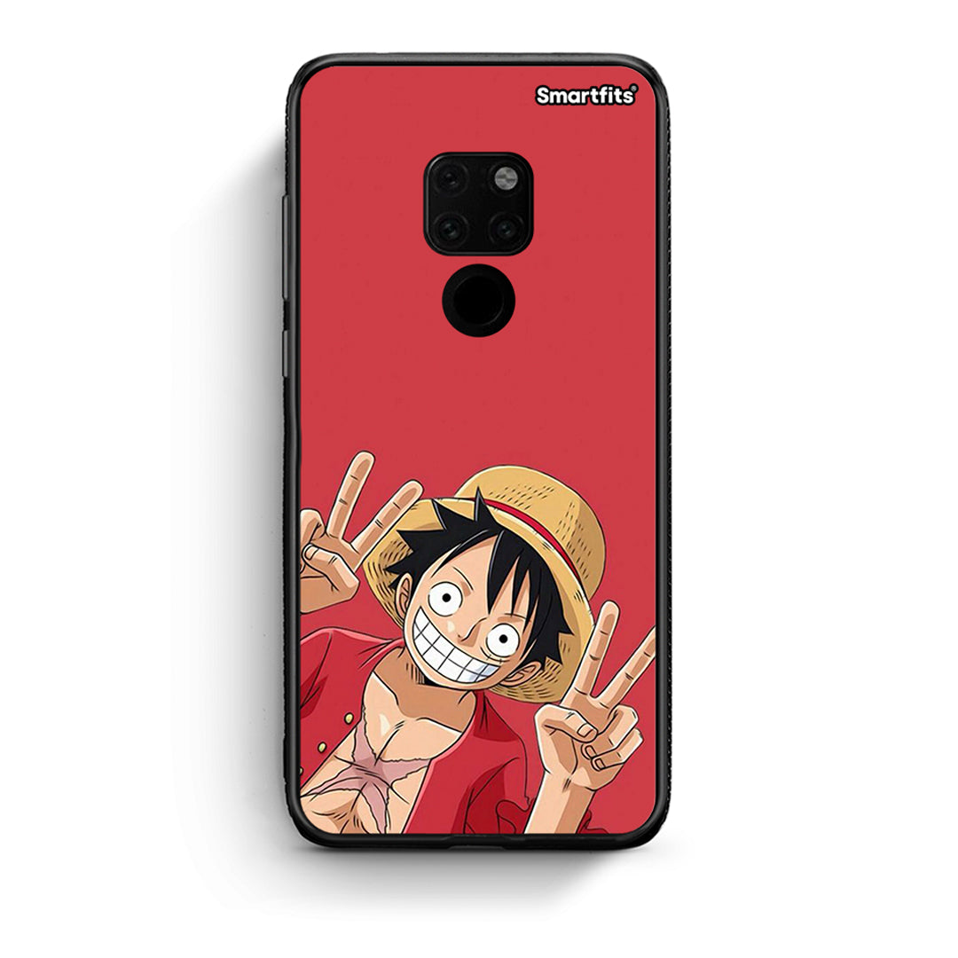 Huawei Mate 20 Pirate Luffy Θήκη από τη Smartfits με σχέδιο στο πίσω μέρος και μαύρο περίβλημα | Smartphone case with colorful back and black bezels by Smartfits