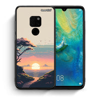 Thumbnail for Θήκη Huawei Mate 20 Pixel Sunset από τη Smartfits με σχέδιο στο πίσω μέρος και μαύρο περίβλημα | Huawei Mate 20 Pixel Sunset case with colorful back and black bezels