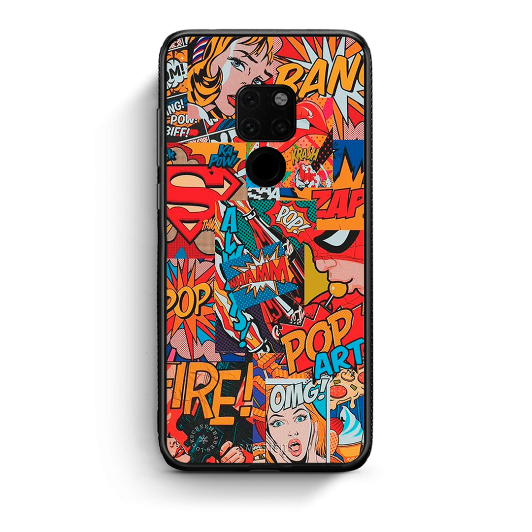 Huawei Mate 20 PopArt OMG θήκη από τη Smartfits με σχέδιο στο πίσω μέρος και μαύρο περίβλημα | Smartphone case with colorful back and black bezels by Smartfits