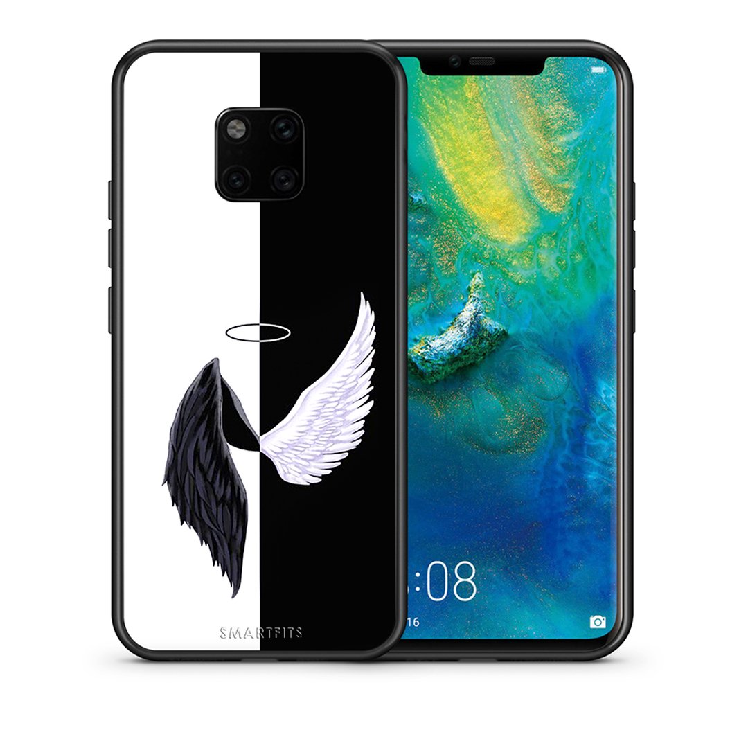 Θήκη Huawei Mate 20 Pro Angels Demons από τη Smartfits με σχέδιο στο πίσω μέρος και μαύρο περίβλημα | Huawei Mate 20 Pro Angels Demons case with colorful back and black bezels