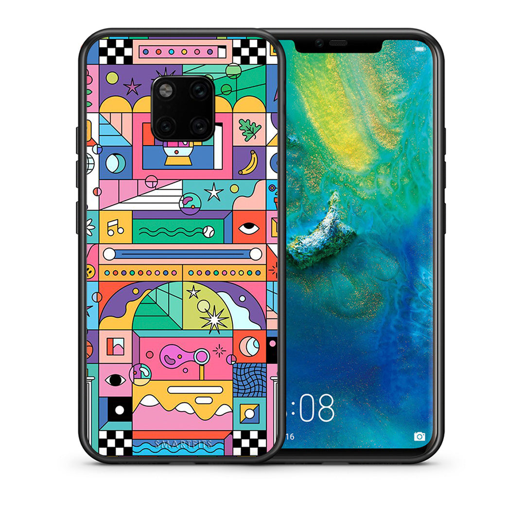 Θήκη Huawei Mate 20 Pro Bubbles Soap από τη Smartfits με σχέδιο στο πίσω μέρος και μαύρο περίβλημα | Huawei Mate 20 Pro Bubbles Soap case with colorful back and black bezels