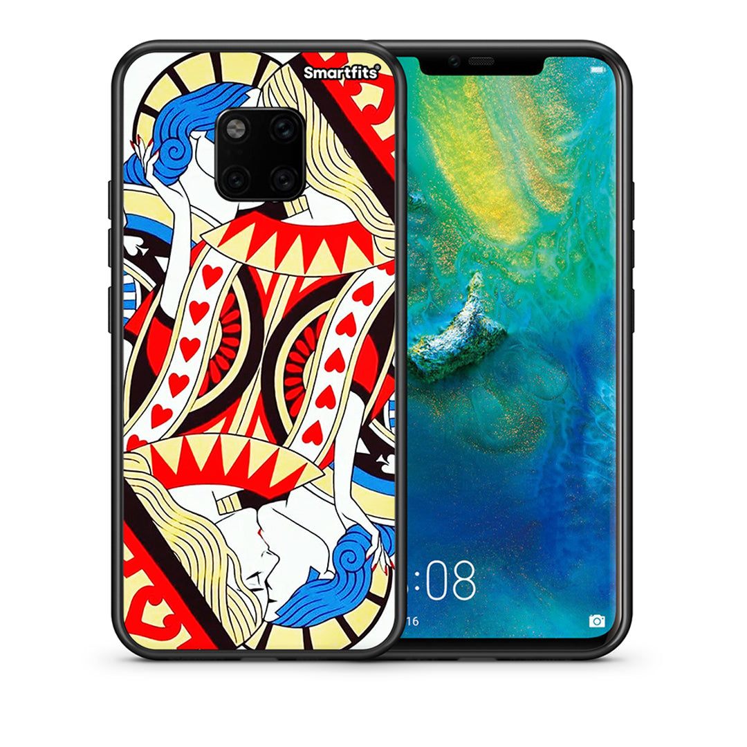 Θήκη Huawei Mate 20 Pro Card Love από τη Smartfits με σχέδιο στο πίσω μέρος και μαύρο περίβλημα | Huawei Mate 20 Pro Card Love case with colorful back and black bezels