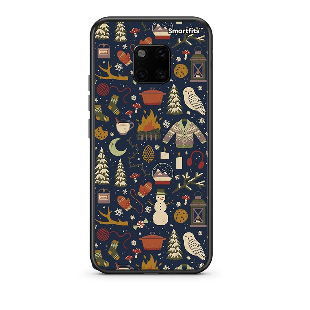 Huawei Mate 20 Pro Christmas Elements θήκη από τη Smartfits με σχέδιο στο πίσω μέρος και μαύρο περίβλημα | Smartphone case with colorful back and black bezels by Smartfits