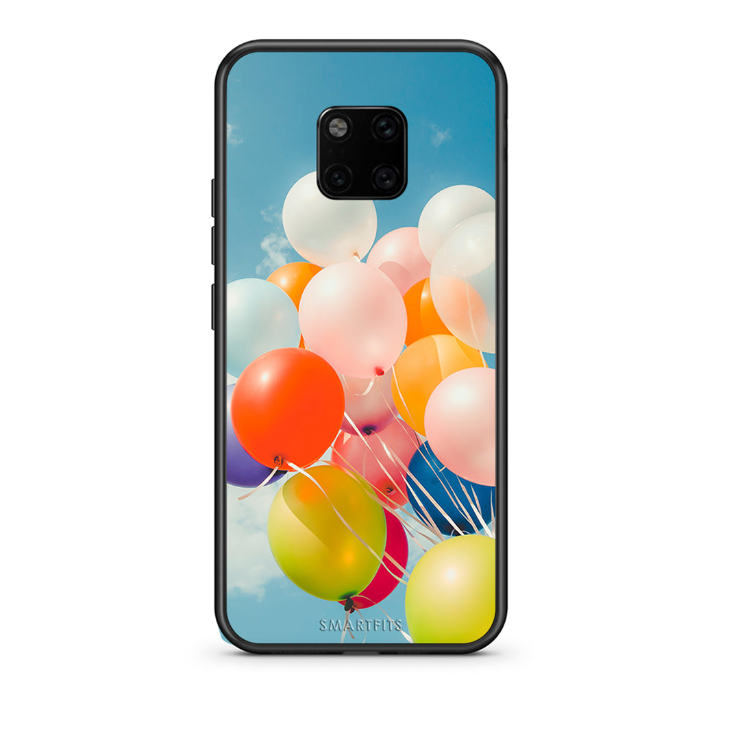 Huawei Mate 20 Pro Colorful Balloons θήκη από τη Smartfits με σχέδιο στο πίσω μέρος και μαύρο περίβλημα | Smartphone case with colorful back and black bezels by Smartfits