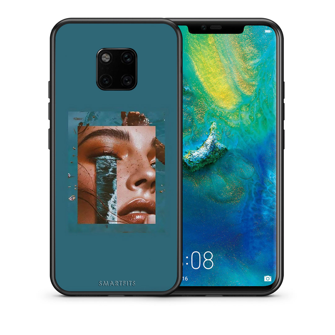 Θήκη Huawei Mate 20 Pro Cry An Ocean από τη Smartfits με σχέδιο στο πίσω μέρος και μαύρο περίβλημα | Huawei Mate 20 Pro Cry An Ocean case with colorful back and black bezels