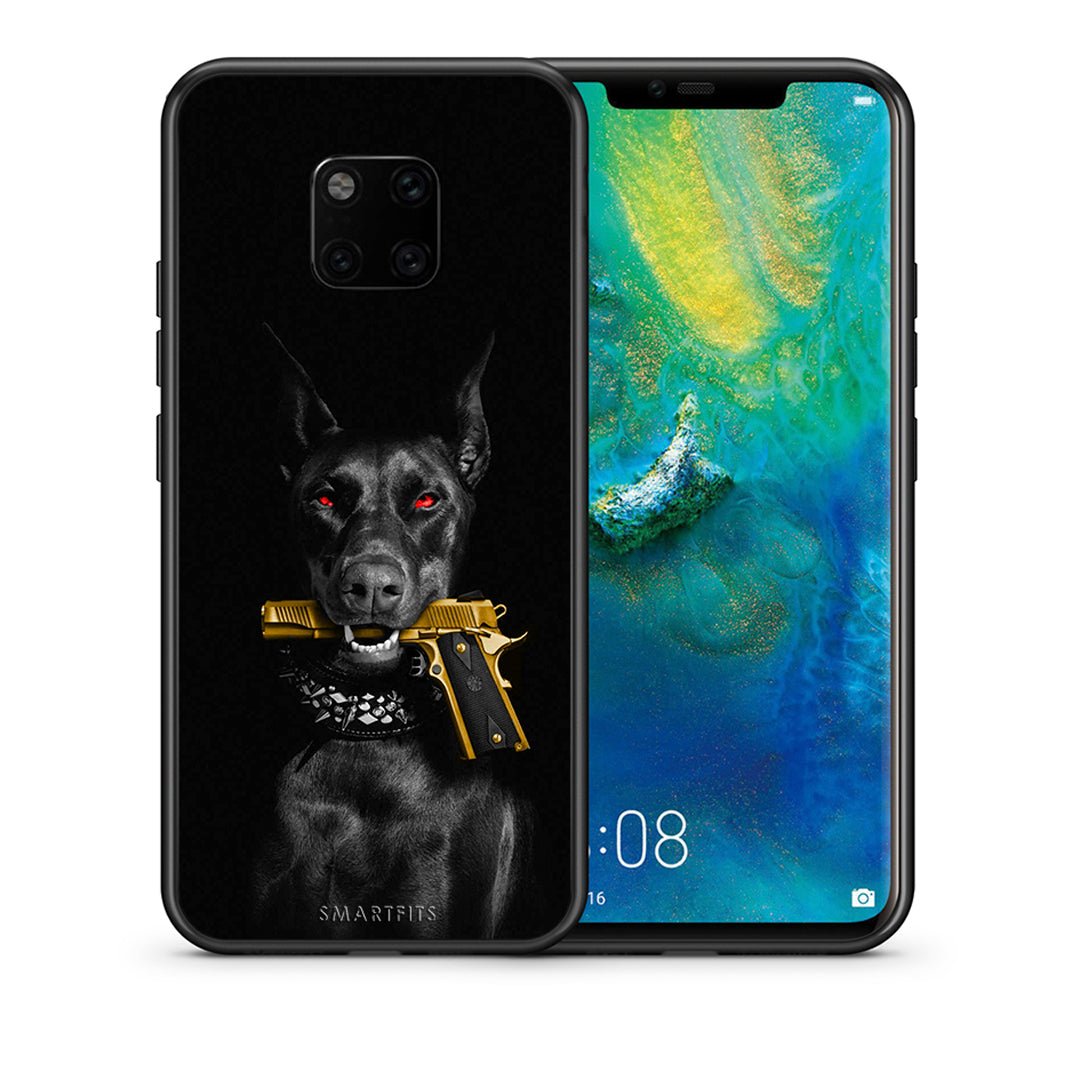 Θήκη Αγίου Βαλεντίνου Huawei Mate 20 Pro Golden Gun από τη Smartfits με σχέδιο στο πίσω μέρος και μαύρο περίβλημα | Huawei Mate 20 Pro Golden Gun case with colorful back and black bezels