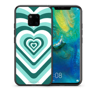 Thumbnail for Θήκη Huawei Mate 20 Pro Green Hearts από τη Smartfits με σχέδιο στο πίσω μέρος και μαύρο περίβλημα | Huawei Mate 20 Pro Green Hearts case with colorful back and black bezels