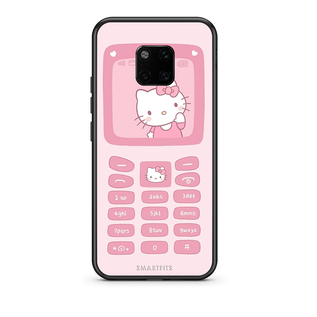 Huawei Mate 20 Pro Hello Kitten Θήκη Αγίου Βαλεντίνου από τη Smartfits με σχέδιο στο πίσω μέρος και μαύρο περίβλημα | Smartphone case with colorful back and black bezels by Smartfits
