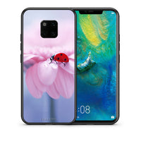 Thumbnail for Θήκη Huawei Mate 20 Pro Ladybug Flower από τη Smartfits με σχέδιο στο πίσω μέρος και μαύρο περίβλημα | Huawei Mate 20 Pro Ladybug Flower case with colorful back and black bezels