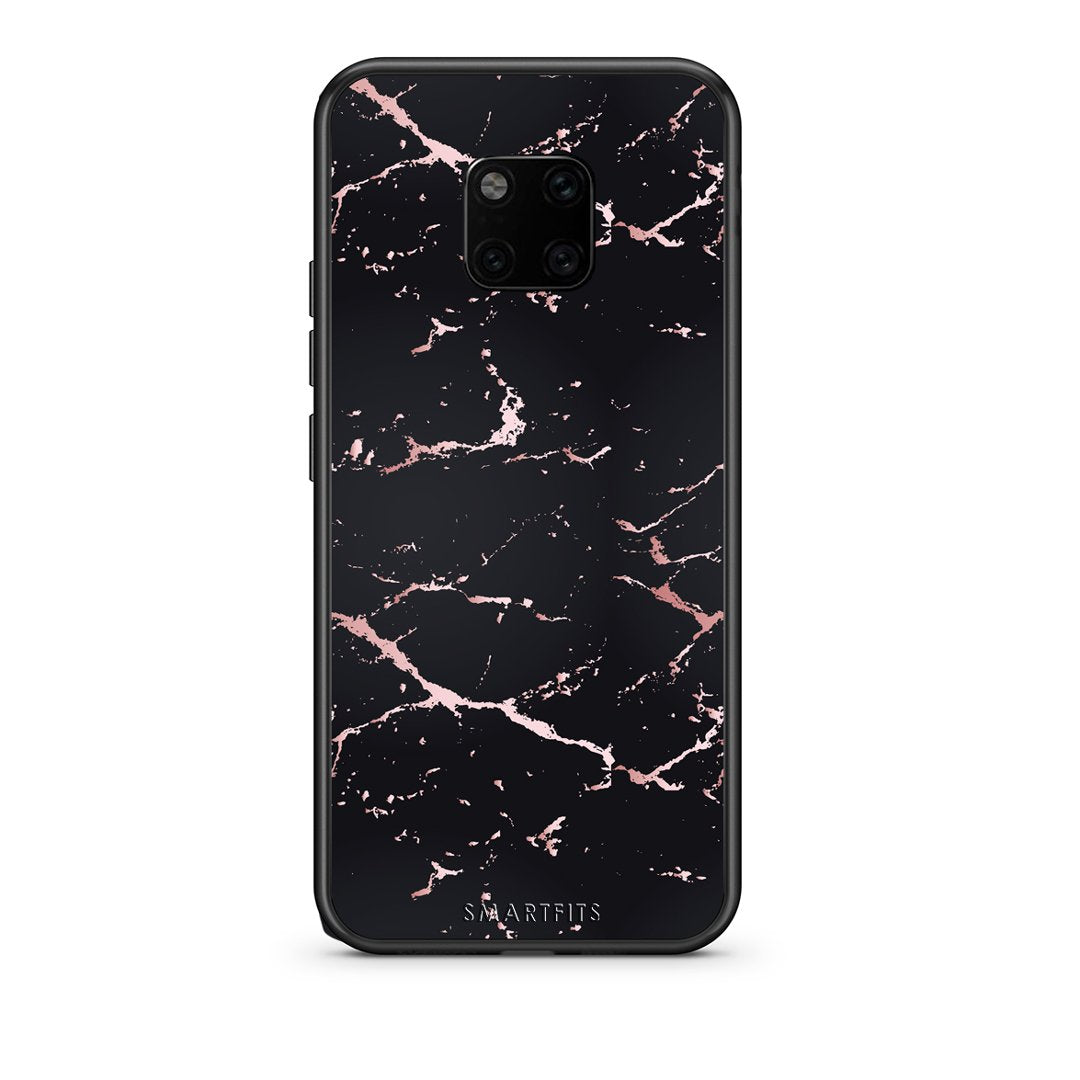 4 - Huawei Mate 20 Pro  Black Rosegold Marble case, cover, bumper