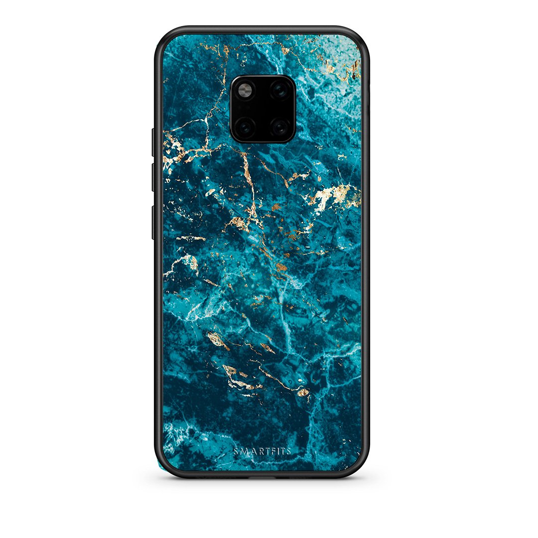 Huawei Mate 20 Pro Marble Blue θήκη από τη Smartfits με σχέδιο στο πίσω μέρος και μαύρο περίβλημα | Smartphone case with colorful back and black bezels by Smartfits