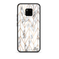 Thumbnail for 44 - Huawei Mate 20 Pro  Gold Geometric Marble case, cover, bumper
