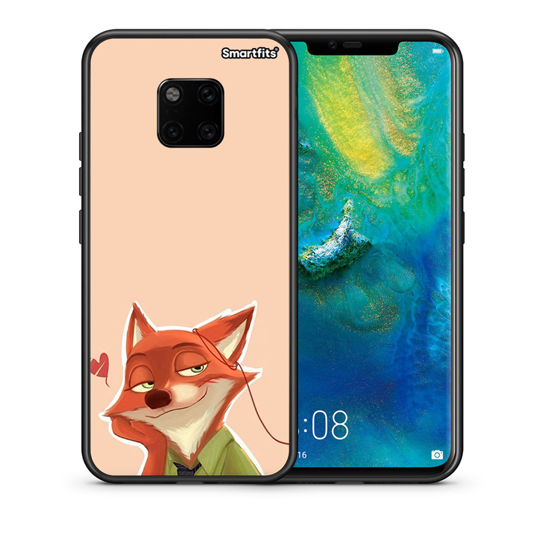 Θήκη Huawei Mate 20 Pro Nick Wilde And Judy Hopps Love 1 από τη Smartfits με σχέδιο στο πίσω μέρος και μαύρο περίβλημα | Huawei Mate 20 Pro Nick Wilde And Judy Hopps Love 1 case with colorful back and black bezels