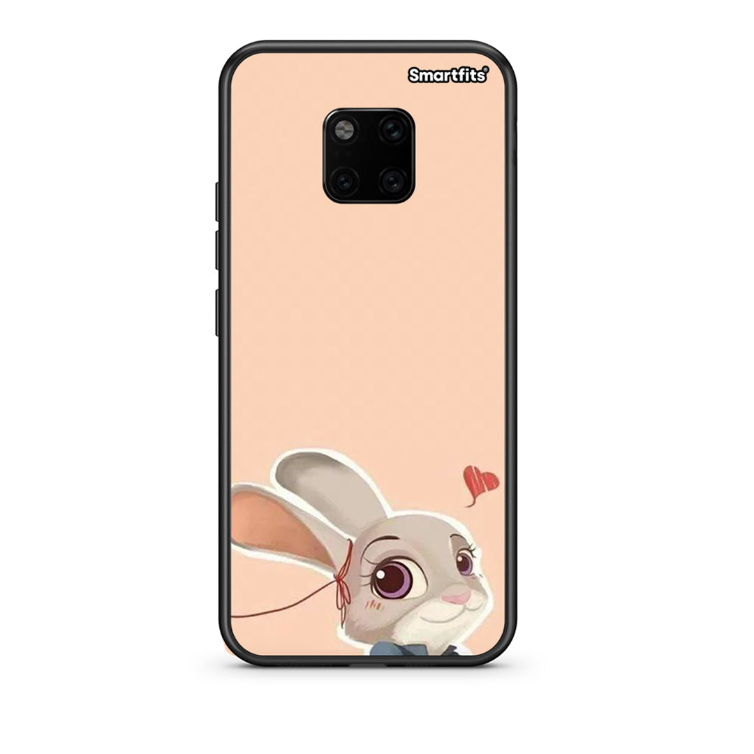 Huawei Mate 20 Pro Nick Wilde And Judy Hopps Love 2 θήκη από τη Smartfits με σχέδιο στο πίσω μέρος και μαύρο περίβλημα | Smartphone case with colorful back and black bezels by Smartfits