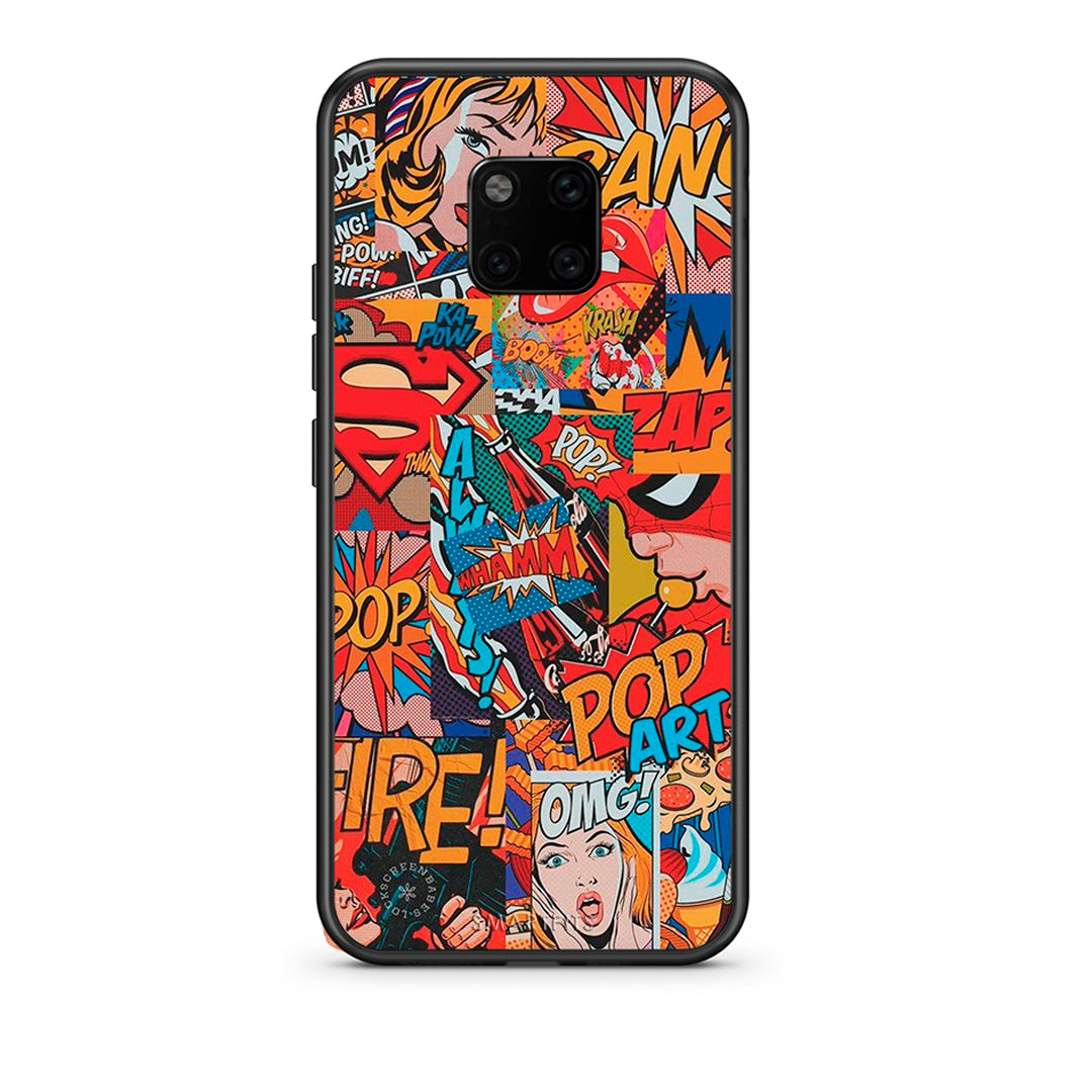 Huawei Mate 20 Pro PopArt OMG θήκη από τη Smartfits με σχέδιο στο πίσω μέρος και μαύρο περίβλημα | Smartphone case with colorful back and black bezels by Smartfits