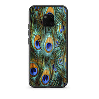 Thumbnail for Huawei Mate 20 Pro Real Peacock Feathers θήκη από τη Smartfits με σχέδιο στο πίσω μέρος και μαύρο περίβλημα | Smartphone case with colorful back and black bezels by Smartfits