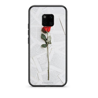 Thumbnail for Huawei Mate 20 Pro Red Rose θήκη από τη Smartfits με σχέδιο στο πίσω μέρος και μαύρο περίβλημα | Smartphone case with colorful back and black bezels by Smartfits