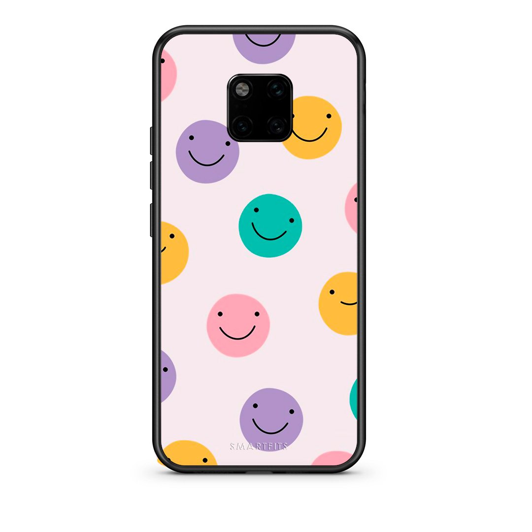 Huawei Mate 20 Pro Smiley Faces θήκη από τη Smartfits με σχέδιο στο πίσω μέρος και μαύρο περίβλημα | Smartphone case with colorful back and black bezels by Smartfits