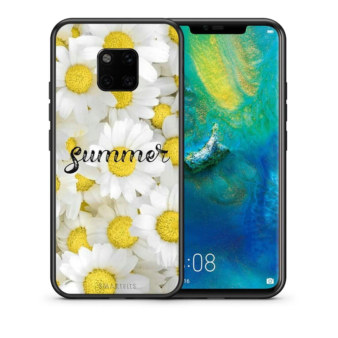 Θήκη Huawei Mate 20 Pro Summer Daisies από τη Smartfits με σχέδιο στο πίσω μέρος και μαύρο περίβλημα | Huawei Mate 20 Pro Summer Daisies case with colorful back and black bezels