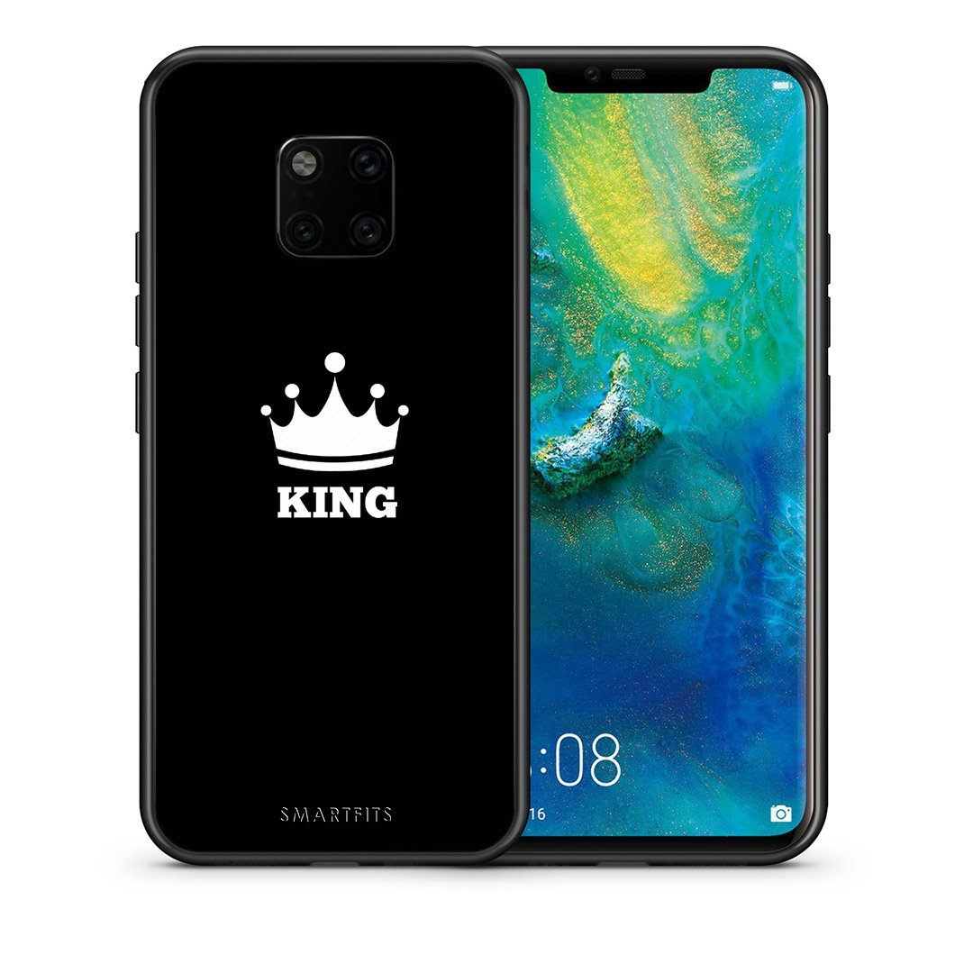 Θήκη Huawei Mate 20 Pro King Valentine από τη Smartfits με σχέδιο στο πίσω μέρος και μαύρο περίβλημα | Huawei Mate 20 Pro King Valentine case with colorful back and black bezels