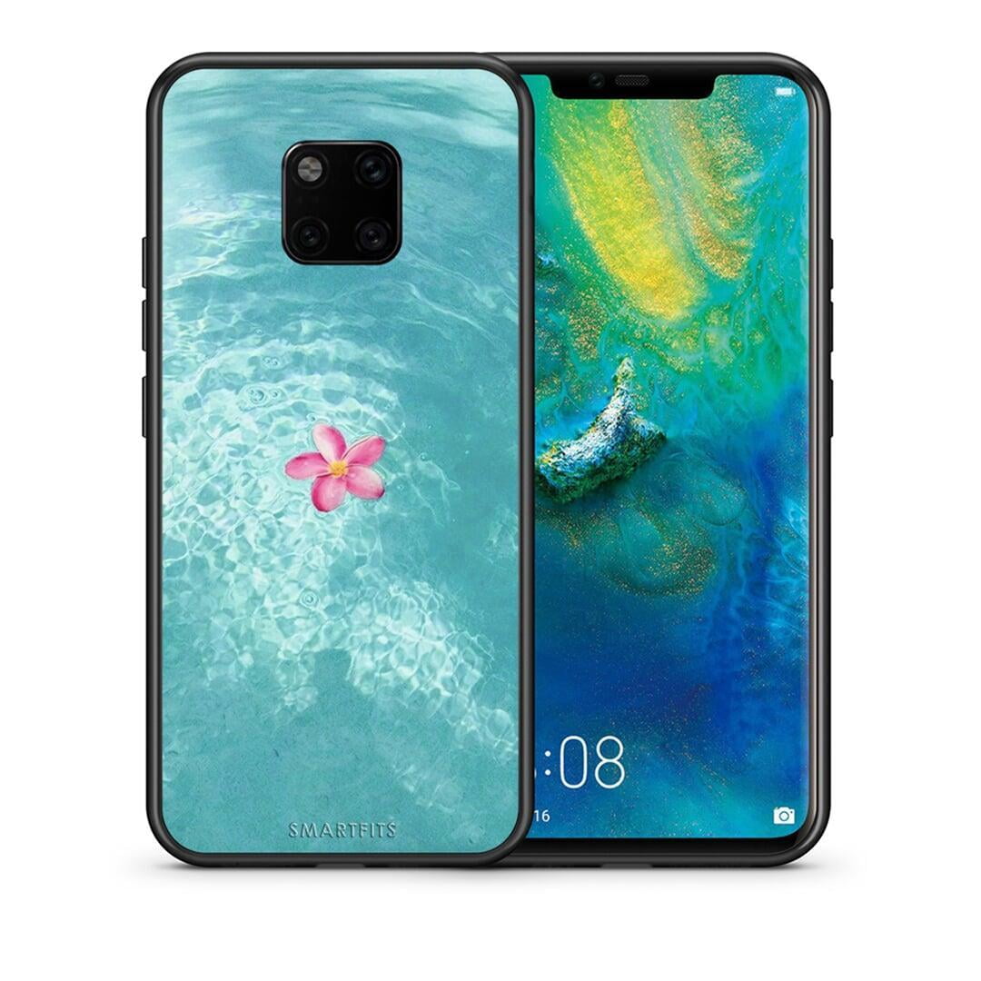 Θήκη Huawei Mate 20 Pro Water Flower από τη Smartfits με σχέδιο στο πίσω μέρος και μαύρο περίβλημα | Huawei Mate 20 Pro Water Flower case with colorful back and black bezels