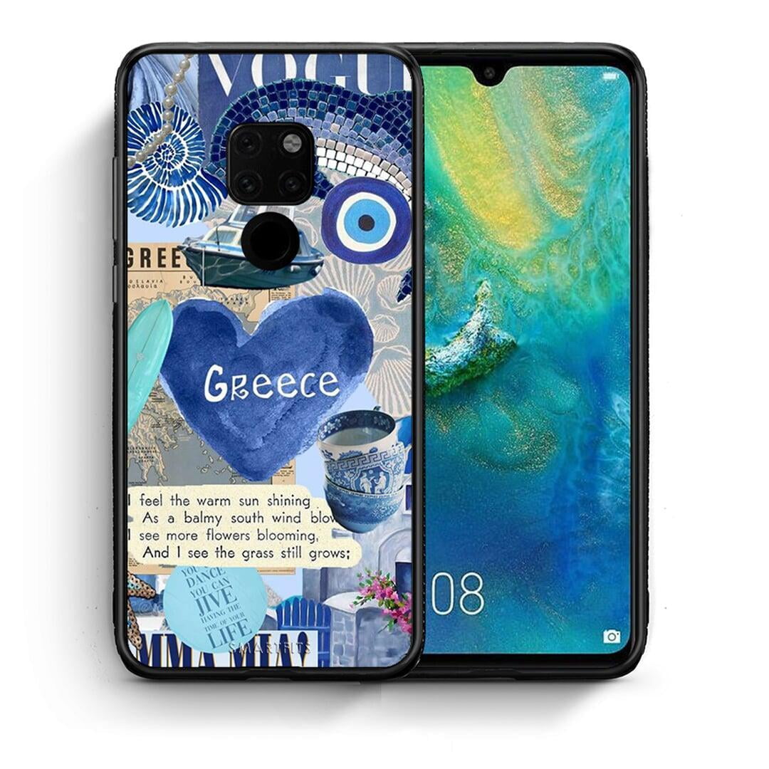 Θήκη Huawei Mate 20 Summer In Greece από τη Smartfits με σχέδιο στο πίσω μέρος και μαύρο περίβλημα | Huawei Mate 20 Summer In Greece case with colorful back and black bezels