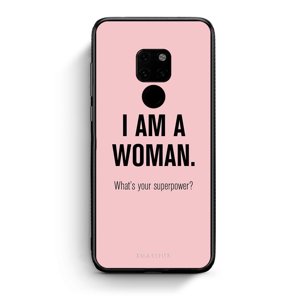 Huawei Mate 20 Superpower Woman θήκη από τη Smartfits με σχέδιο στο πίσω μέρος και μαύρο περίβλημα | Smartphone case with colorful back and black bezels by Smartfits