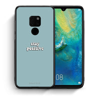 Thumbnail for Θήκη Huawei Mate 20 Positive Text από τη Smartfits με σχέδιο στο πίσω μέρος και μαύρο περίβλημα | Huawei Mate 20 Positive Text case with colorful back and black bezels