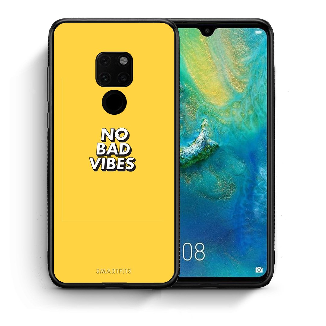 Θήκη Huawei Mate 20 Vibes Text από τη Smartfits με σχέδιο στο πίσω μέρος και μαύρο περίβλημα | Huawei Mate 20 Vibes Text case with colorful back and black bezels