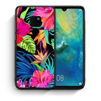 Thumbnail for Θήκη Huawei Mate 20 Tropical Flowers από τη Smartfits με σχέδιο στο πίσω μέρος και μαύρο περίβλημα | Huawei Mate 20 Tropical Flowers case with colorful back and black bezels