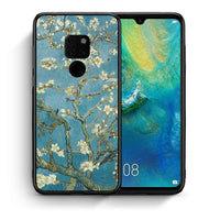 Thumbnail for Θήκη Huawei Mate 20 White Blossoms από τη Smartfits με σχέδιο στο πίσω μέρος και μαύρο περίβλημα | Huawei Mate 20 White Blossoms case with colorful back and black bezels