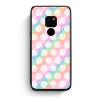 Thumbnail for Huawei Mate 20 White Daisies θήκη από τη Smartfits με σχέδιο στο πίσω μέρος και μαύρο περίβλημα | Smartphone case with colorful back and black bezels by Smartfits