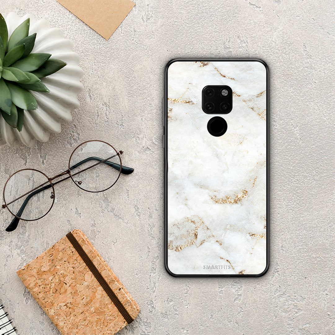 White Gold Marble - Huawei Mate 20 case
