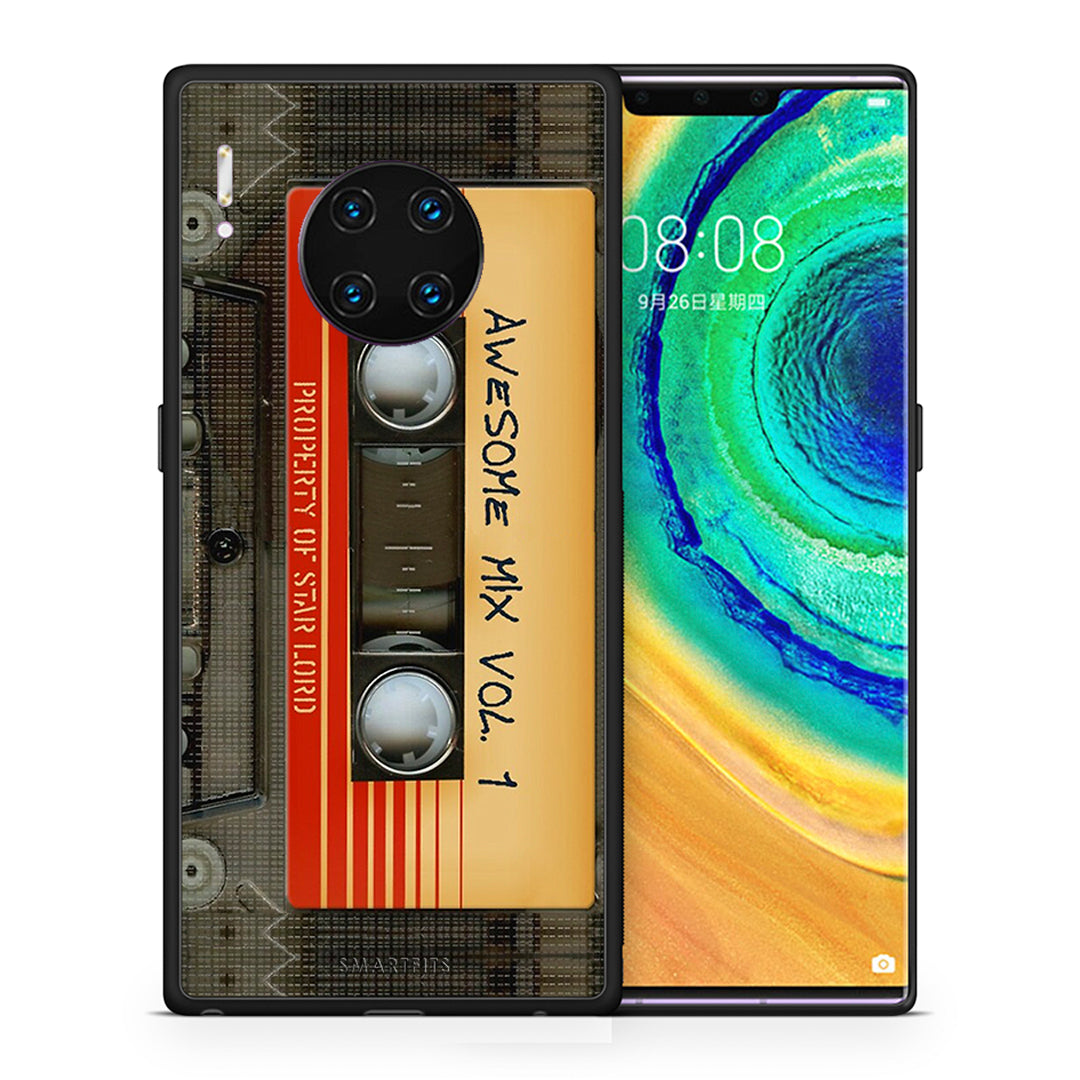 Θήκη Huawei Mate 30 Pro Awesome Mix από τη Smartfits με σχέδιο στο πίσω μέρος και μαύρο περίβλημα | Huawei Mate 30 Pro Awesome Mix case with colorful back and black bezels