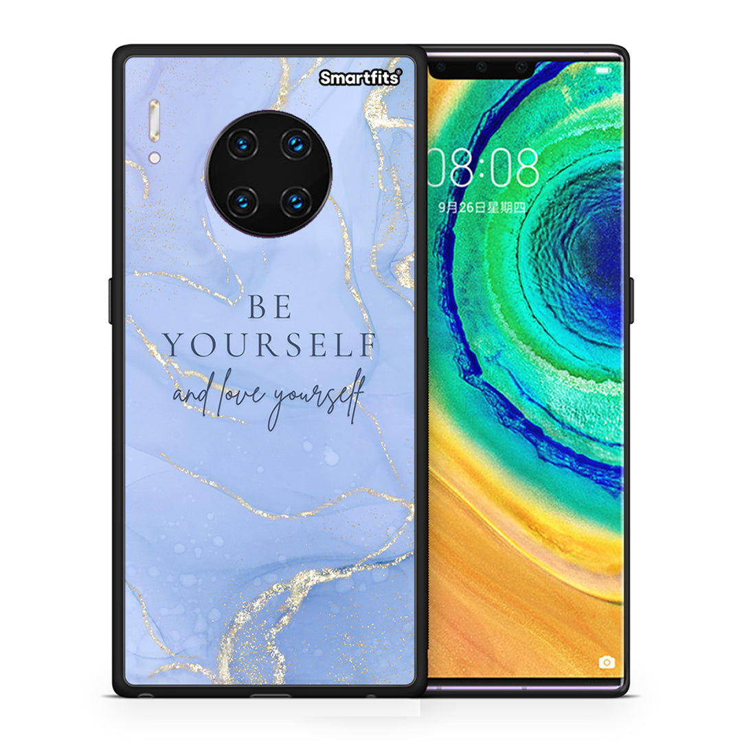 Θήκη Huawei Mate 30 Pro Be Yourself από τη Smartfits με σχέδιο στο πίσω μέρος και μαύρο περίβλημα | Huawei Mate 30 Pro Be Yourself case with colorful back and black bezels