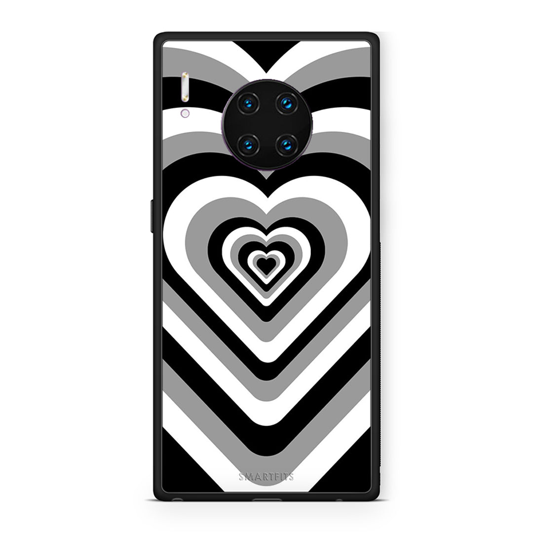 Huawei Mate 30 Pro Black Hearts θήκη από τη Smartfits με σχέδιο στο πίσω μέρος και μαύρο περίβλημα | Smartphone case with colorful back and black bezels by Smartfits