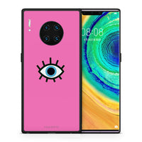 Thumbnail for Θήκη Huawei Mate 30 Pro Blue Eye Pink από τη Smartfits με σχέδιο στο πίσω μέρος και μαύρο περίβλημα | Huawei Mate 30 Pro Blue Eye Pink case with colorful back and black bezels