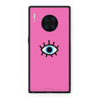 Thumbnail for Huawei Mate 30 Pro Blue Eye Pink θήκη από τη Smartfits με σχέδιο στο πίσω μέρος και μαύρο περίβλημα | Smartphone case with colorful back and black bezels by Smartfits