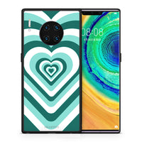Thumbnail for Θήκη Huawei Mate 30 Pro Green Hearts από τη Smartfits με σχέδιο στο πίσω μέρος και μαύρο περίβλημα | Huawei Mate 30 Pro Green Hearts case with colorful back and black bezels