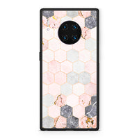 Thumbnail for 4 - Huawei Mate 30 Pro Hexagon Pink Marble case, cover, bumper