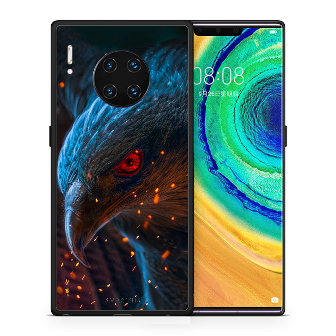 Θήκη Huawei Mate 30 Pro Eagle PopArt από τη Smartfits με σχέδιο στο πίσω μέρος και μαύρο περίβλημα | Huawei Mate 30 Pro Eagle PopArt case with colorful back and black bezels