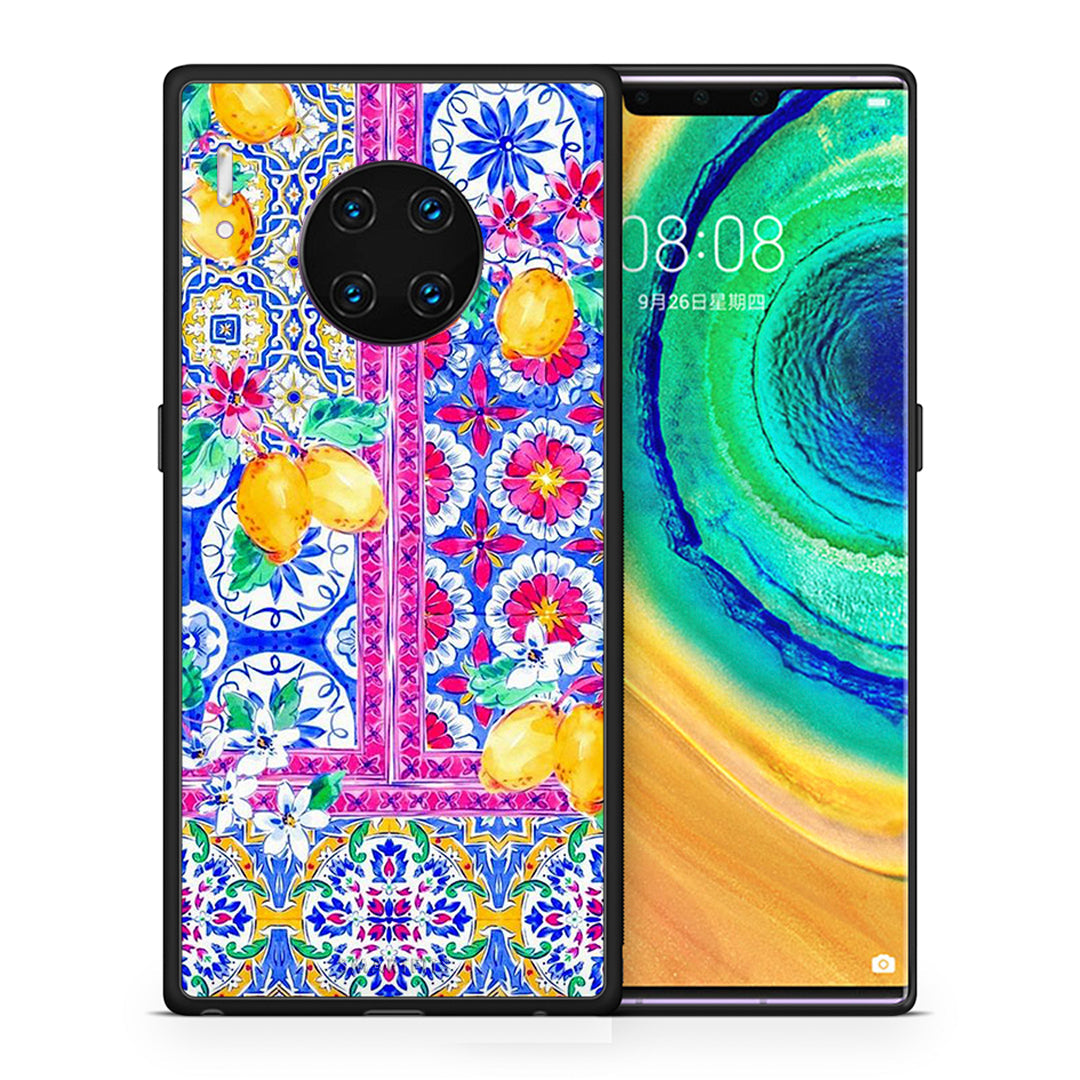 Θήκη Huawei Mate 30 Pro Retro Spring από τη Smartfits με σχέδιο στο πίσω μέρος και μαύρο περίβλημα | Huawei Mate 30 Pro Retro Spring case with colorful back and black bezels