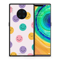 Thumbnail for Θήκη Huawei Mate 30 Pro Smiley Faces από τη Smartfits με σχέδιο στο πίσω μέρος και μαύρο περίβλημα | Huawei Mate 30 Pro Smiley Faces case with colorful back and black bezels
