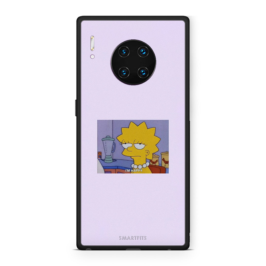 Huawei Mate 30 Pro So Happy θήκη από τη Smartfits με σχέδιο στο πίσω μέρος και μαύρο περίβλημα | Smartphone case with colorful back and black bezels by Smartfits