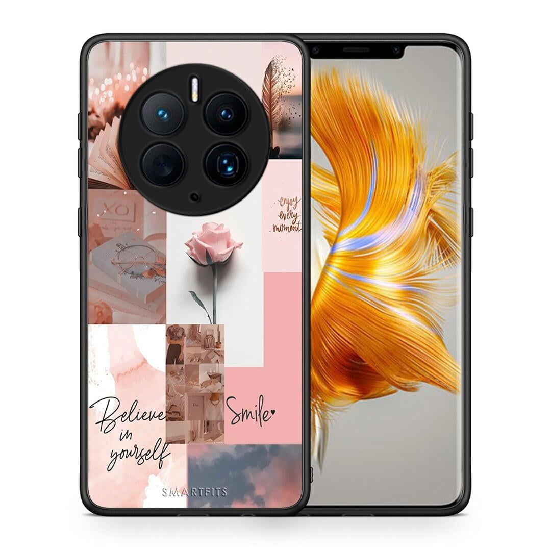 Θήκη Huawei Mate 50 Pro Aesthetic Collage από τη Smartfits με σχέδιο στο πίσω μέρος και μαύρο περίβλημα | Huawei Mate 50 Pro Aesthetic Collage Case with Colorful Back and Black Bezels