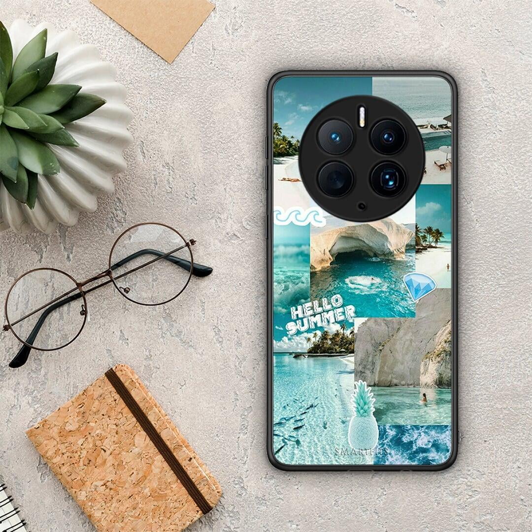 Θήκη Huawei Mate 50 Pro Aesthetic Summer από τη Smartfits με σχέδιο στο πίσω μέρος και μαύρο περίβλημα | Huawei Mate 50 Pro Aesthetic Summer Case with Colorful Back and Black Bezels